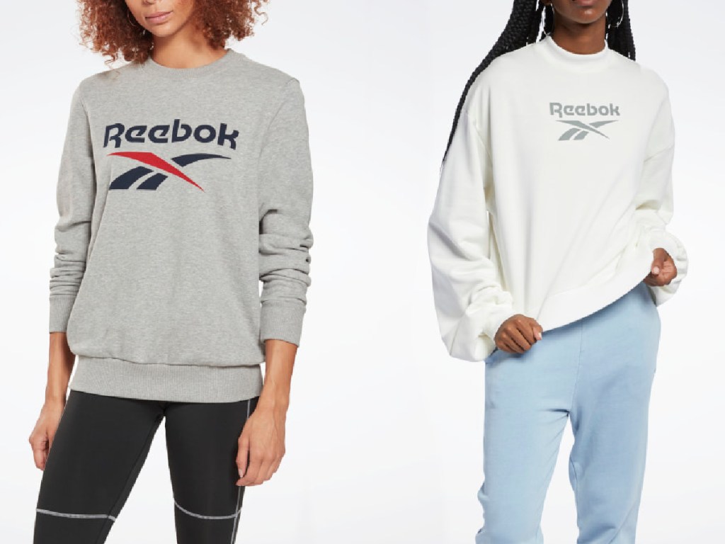 girls wearing Reebok sweathshirts