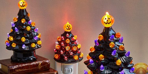 Pre-Lit Retro Ceramic Trees from $9.99 | Pumpkins, Candy Corn & Christmas Styles