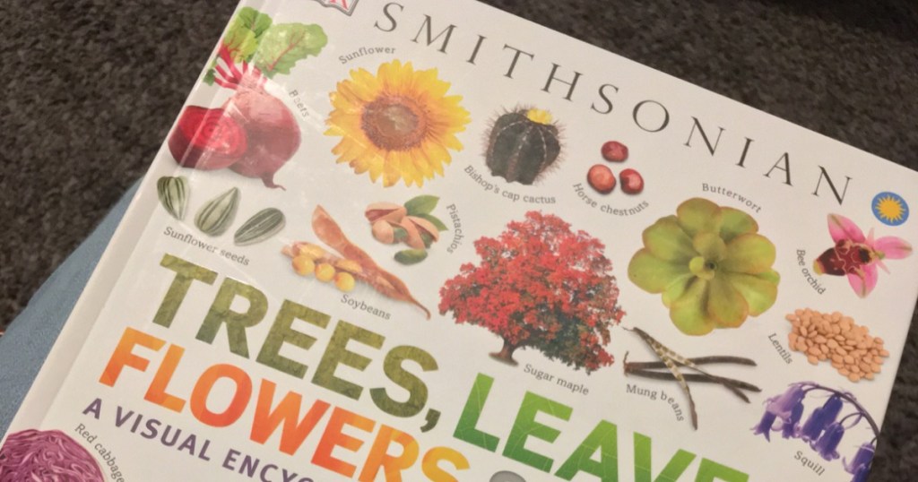 partial cover of a book with trees and plants in it