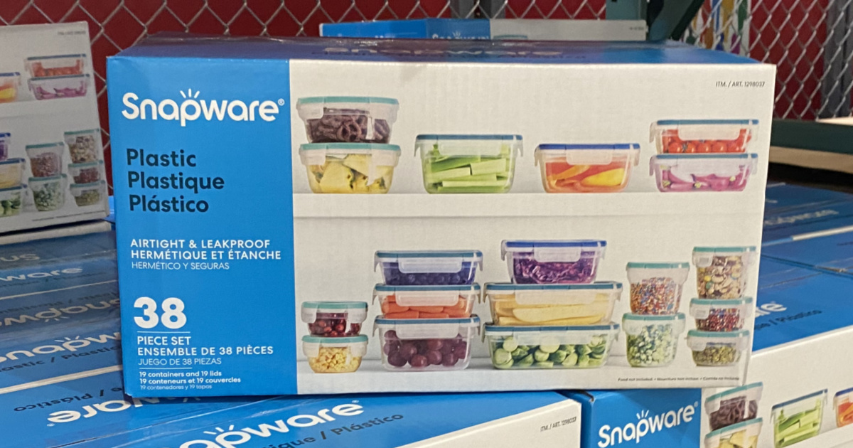 Snapware 38 Piece Plastic Food Storage Container Set Airtight