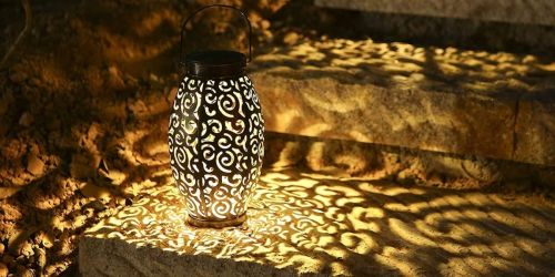 Solar-Powered Outdoor LED Lantern Only $14.49 on Amazon