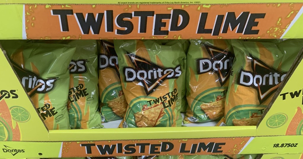 bags of Twisted Lime Doritos