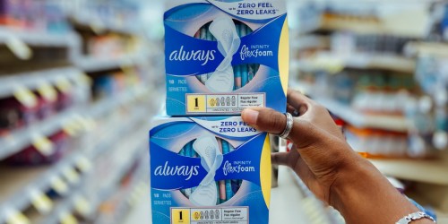Always Infinity FlexFoam Pads 18-Count Packs Just $1.49 Each After Walgreens Rewards (Regularly $7)