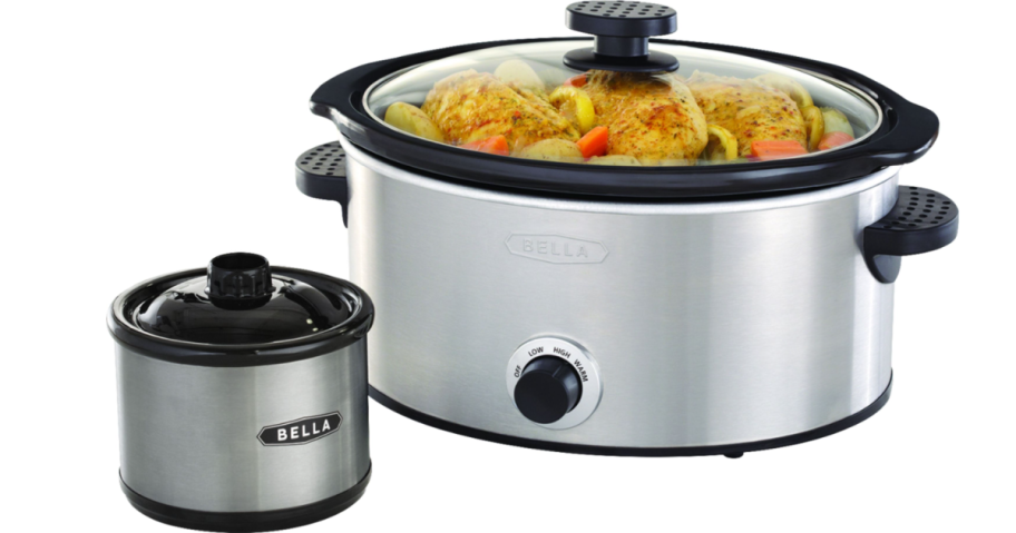 stainless steel Bella Slow Cooker and Mini Dipper set