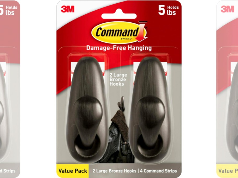 2-pack of large bronzed command hooks