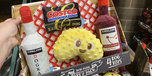 Costco Dog Toys Set Just $4.97 Shipped | Includes Kirkland Wines, Executive Costco Card, & Cheese Wedge