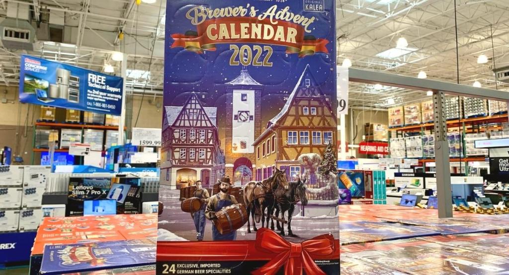 costco brewer's beer advent calendar in store