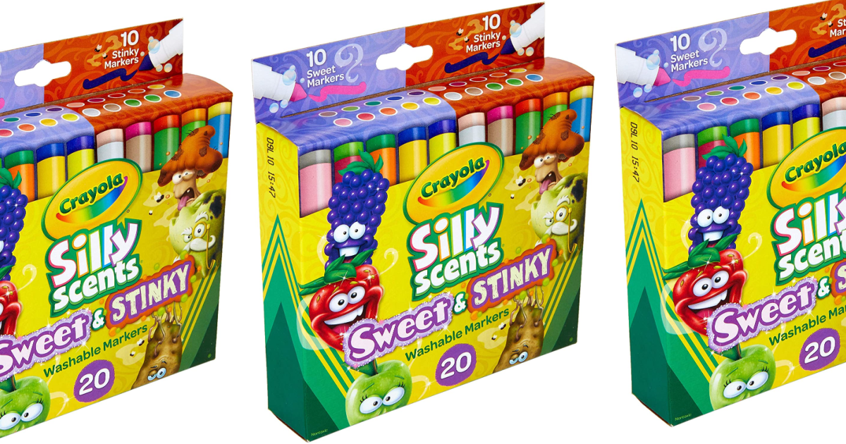 Crayola Silly Scents Washable Markers 20-Count Only $4.50 on   (Regularly $10)