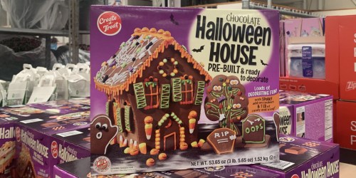 Chocolate Halloween House Kit Just $11.99 at Costco | Includes 1-Pound of Icing & Candy!