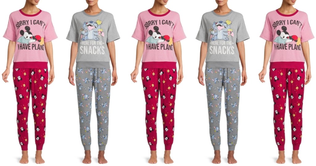 Disney Women's Mickey & Stitch Sleep Joggers