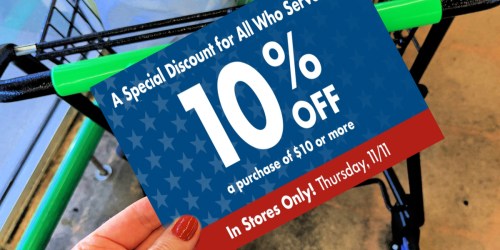 Rare 10% Off Entire Dollar Tree Purchase Coupon for Active-Military, Veterans, & First Responders | Valid Today Only