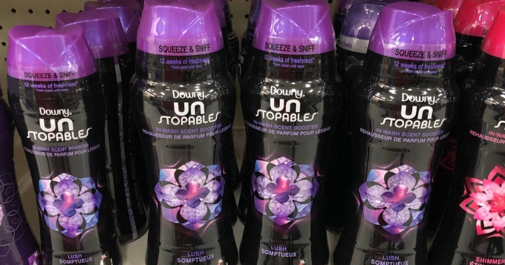 lush scented downy unstoppables on store shelf