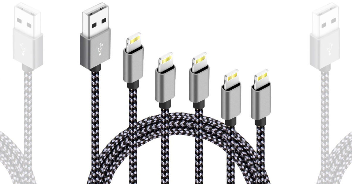 Edison Apple Certified Lightning Cables 5-Pack