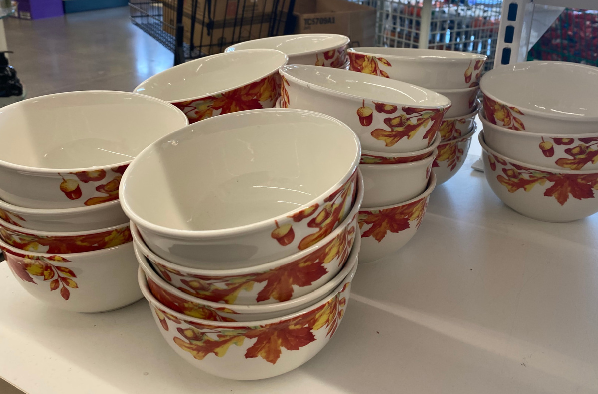 Fall Leaves Ceramic 6″ Bowls-4
