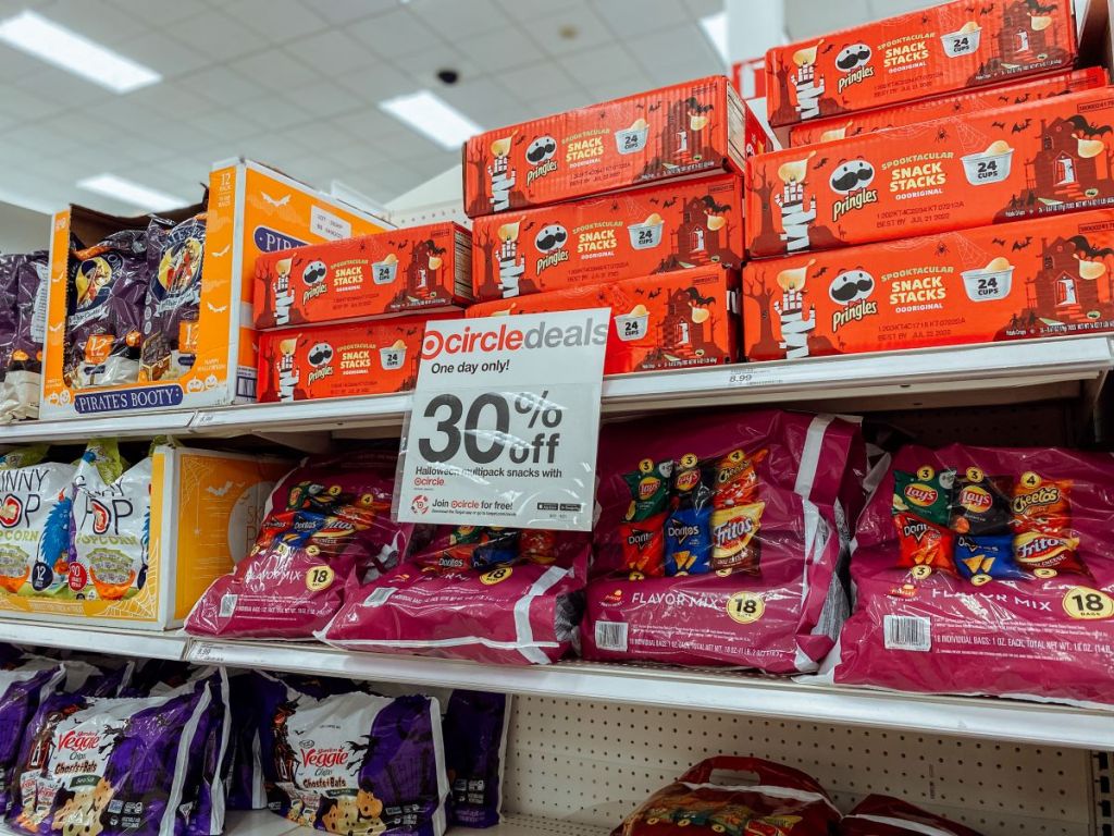display of Frito-lay Variety Packs at Target