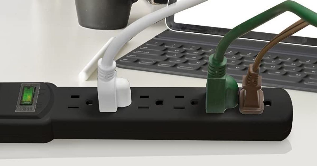 6-Outlet Surge Protector Power Strip Only $2.99 on Walmart.com