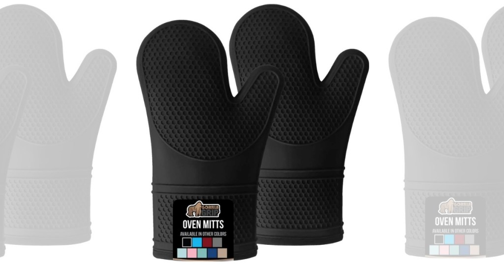 Gorilla Heat Resistant Silicone Oven Mitts 2-Pack Just $15 on   (Regularly $30)