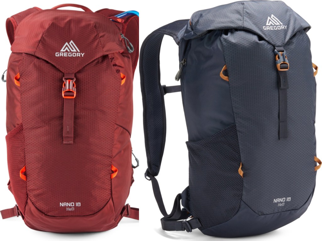 Gregory Nano 18 H2O Hydration Pack in burgundy and grey