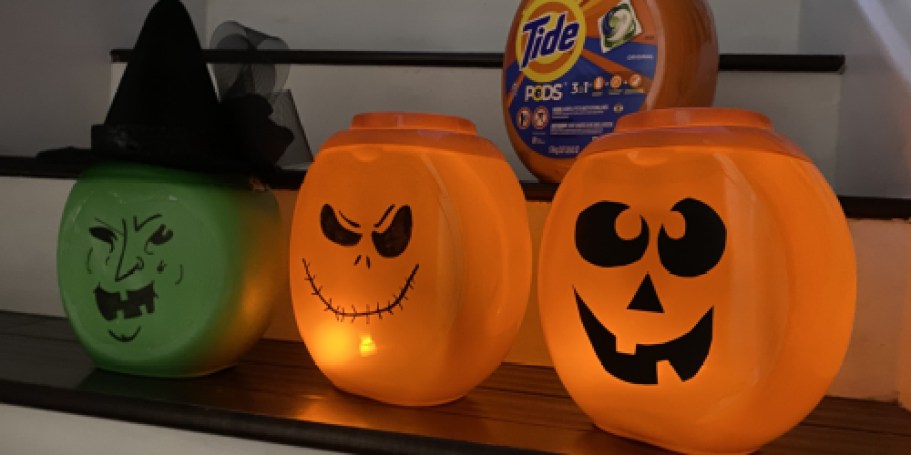DIY Halloween Hack: Reuse a Laundry Pod Container for a Fun Decoration!