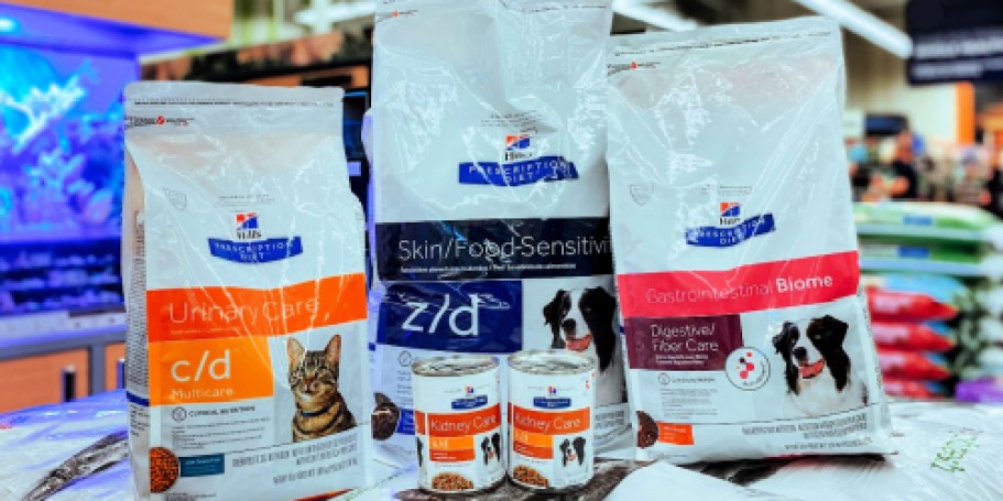 Score 50% Off Hill’s Prescription Diet Dog & Cat Food on Amazon + Free Shipping