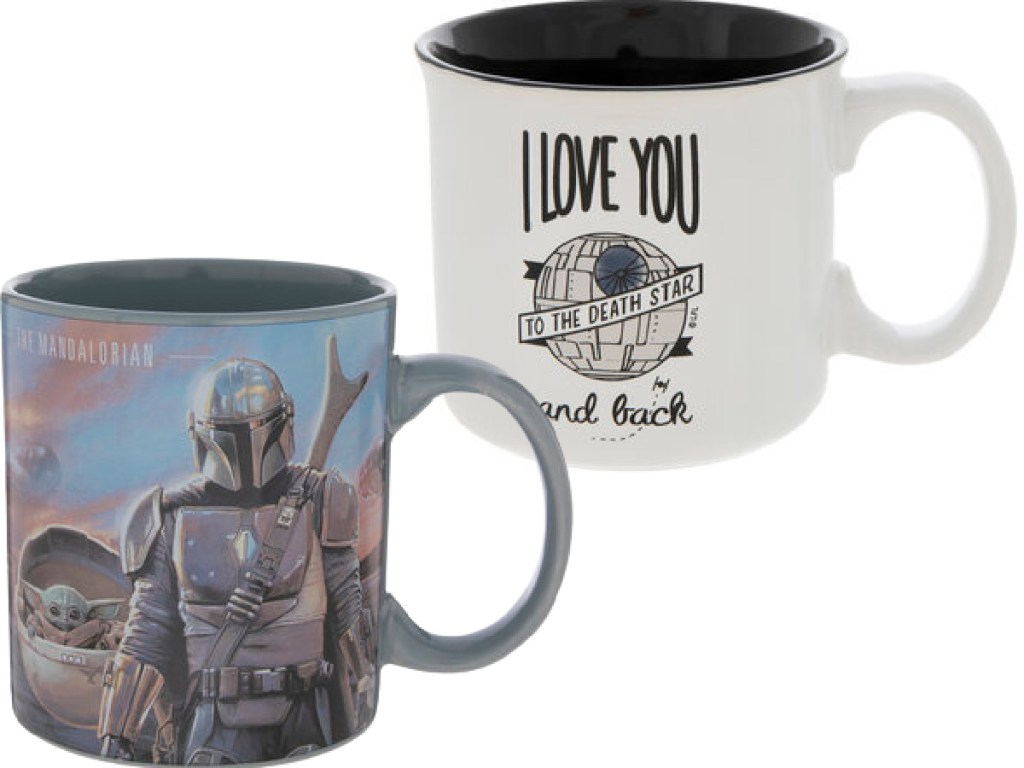 two Hobby Lobby Mugs featuring star wars designs