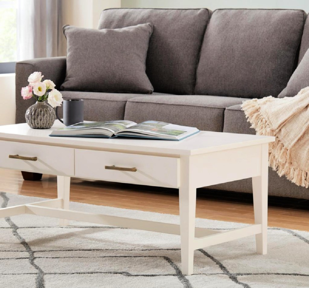 Home Decoratos Collection Bellamy Large Rectangle Wood Coffee Table