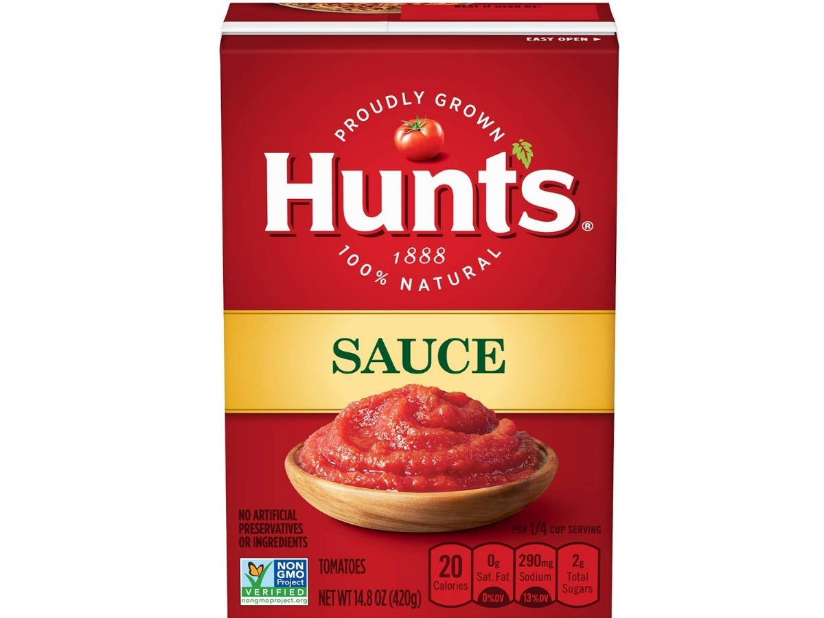 carton of hunt's tomato sauce