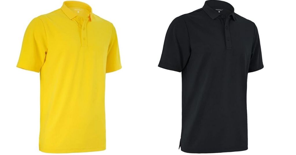 Innersy Men's Polo Shirts in yellow and black