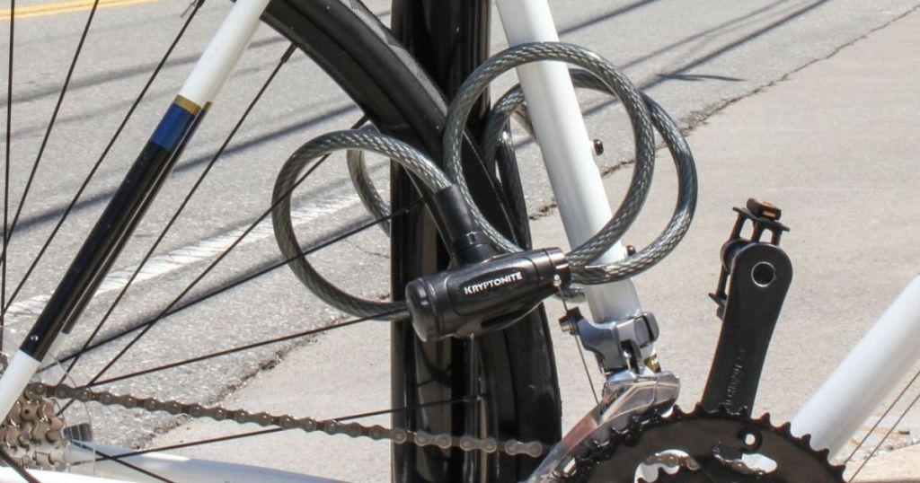 bike lock on a bike