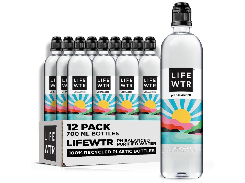 LIFEWTR Premium Purified Water 23.7oz Bottles 12 Pack