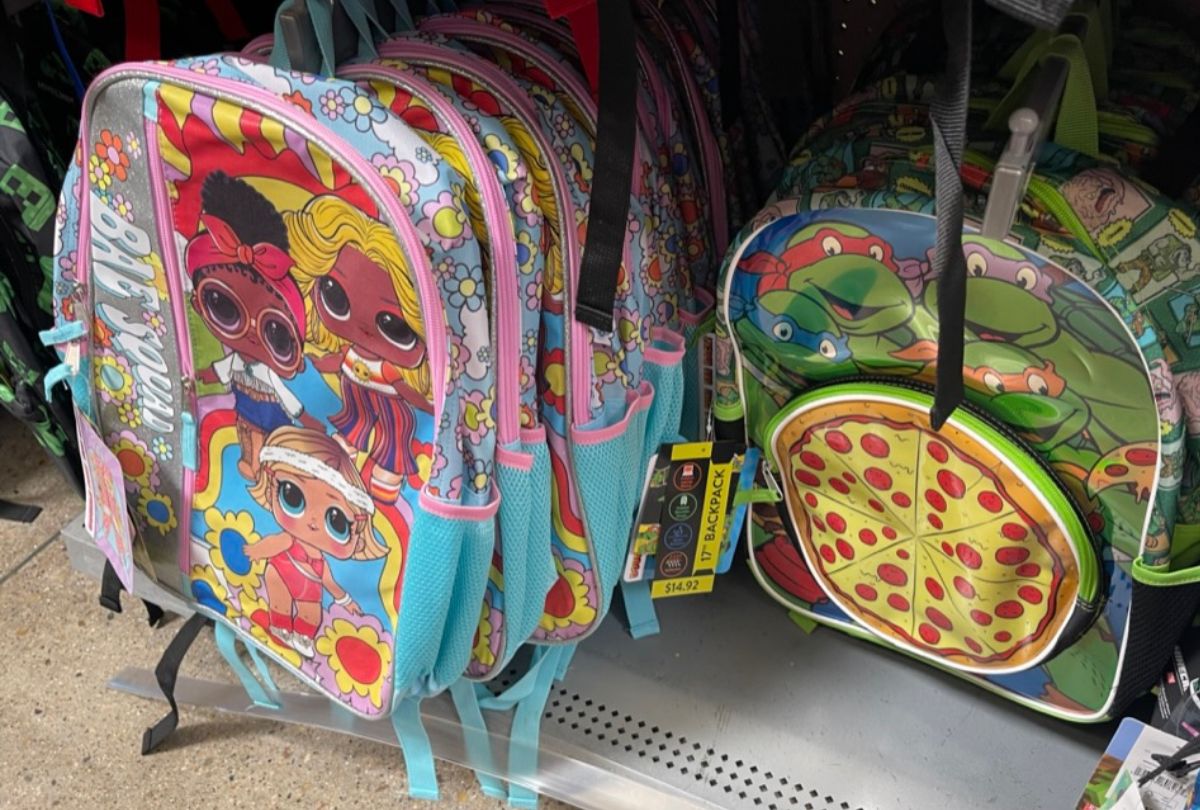 LOL and ninja turtles backpacks at walmart 