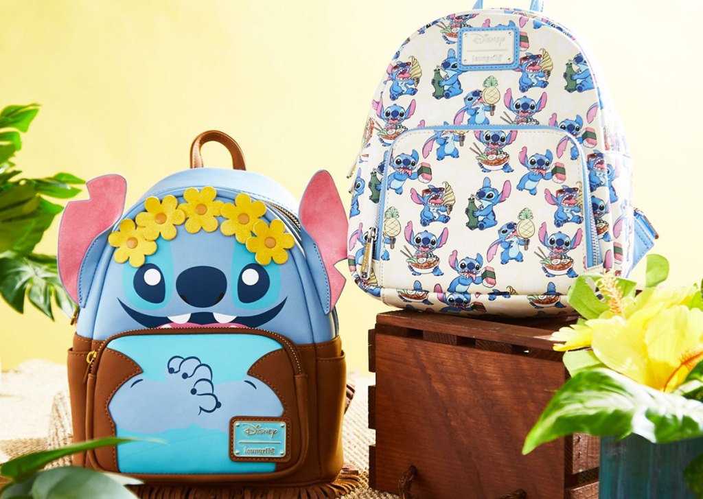 two lilo & stitch backpacks