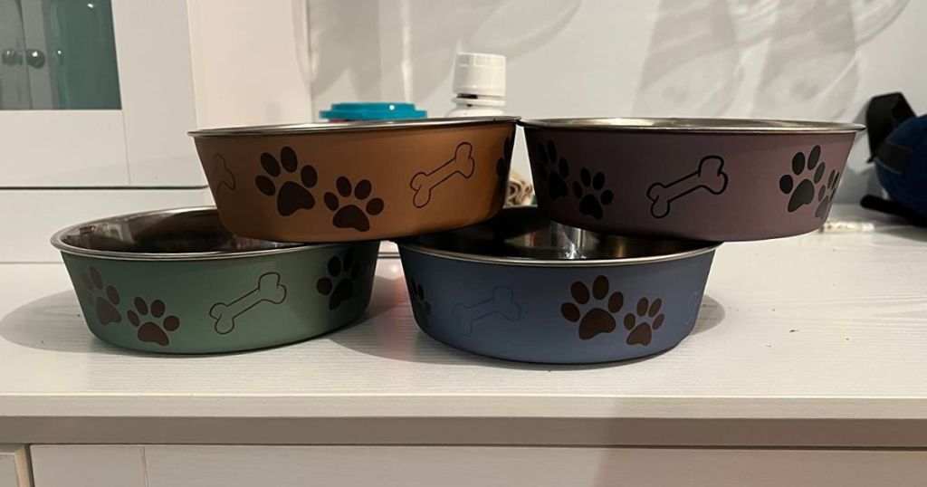 4 Loving Pets Feeding bowls on a table