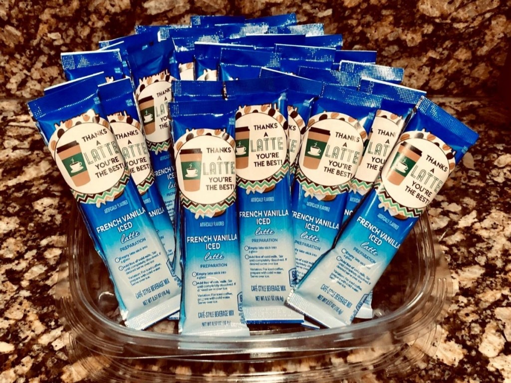 maxwell house international french vanilla iced latte mix packets