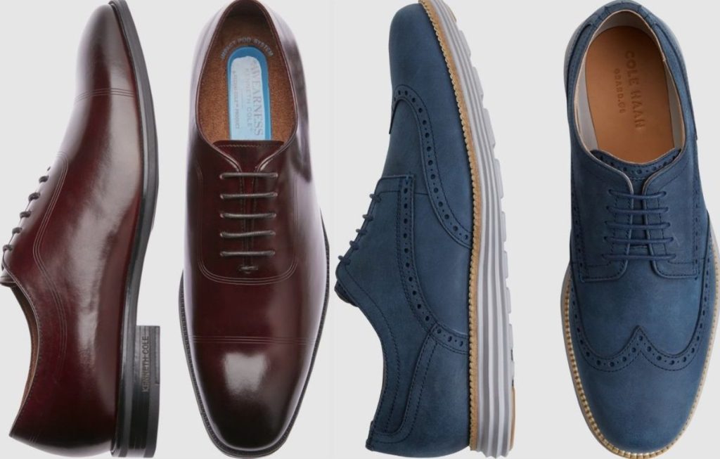 two men's dress shoes from Men's Wearhouse