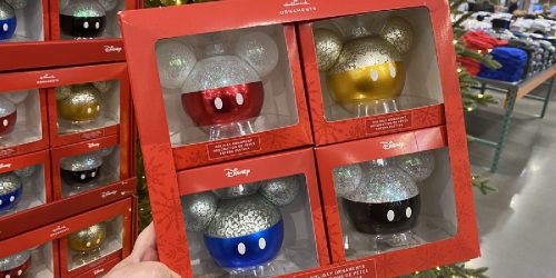 Hallmark Disney Mickey Mouse Glass Ornaments 4-Pack Only $14.97 Shipped at Costco