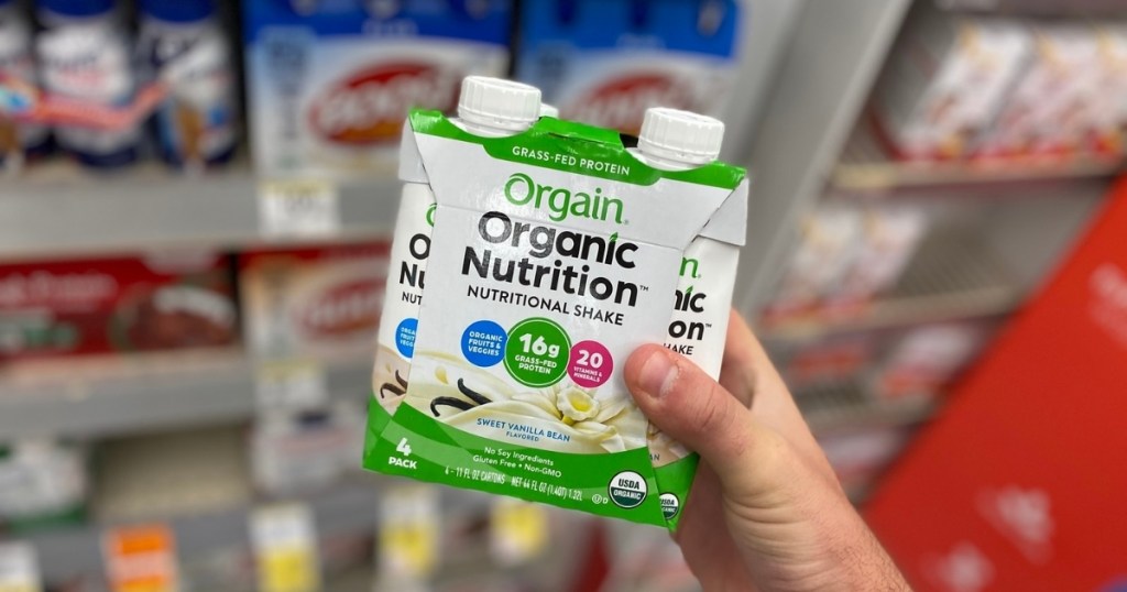 organic nutrition shakes 4-packs from orgain