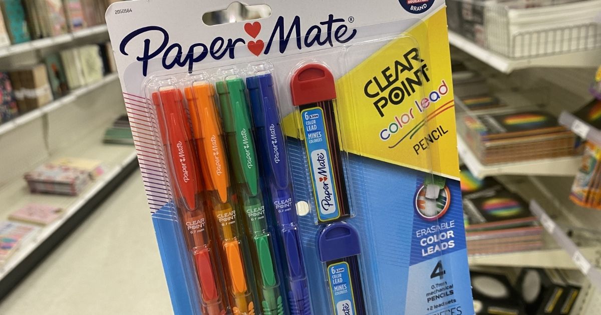 Papermate Mechanical Colored Pencils 4-Pack Only $5.99 at Target | Includes 2 Packs of Lead Refills