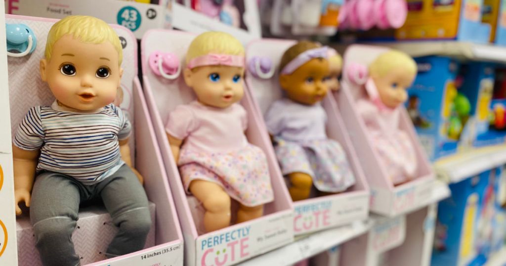 baby dolls on shelf