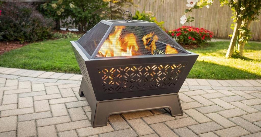 Pleasant Hearth Calipso 26" Square Wood Burning Fire Pit