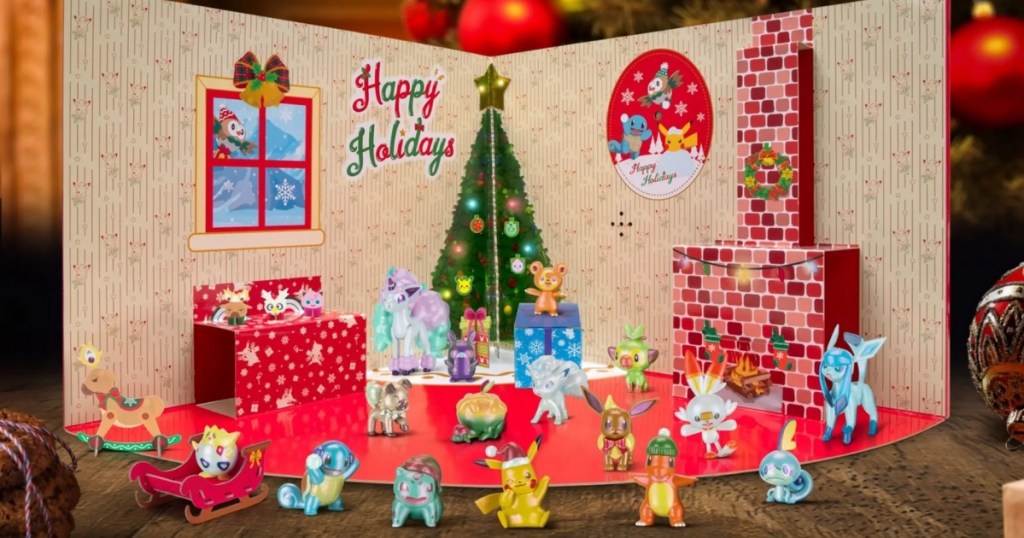 pokemon advent calendar deluxe version with characters out