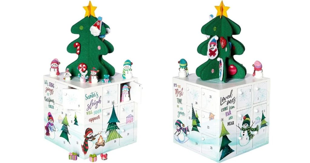 two views of the Precious Moments Advent Calendar