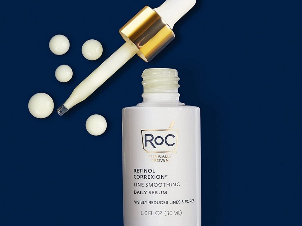 roc retinol correxion serum smoothing lines bottle with applicator