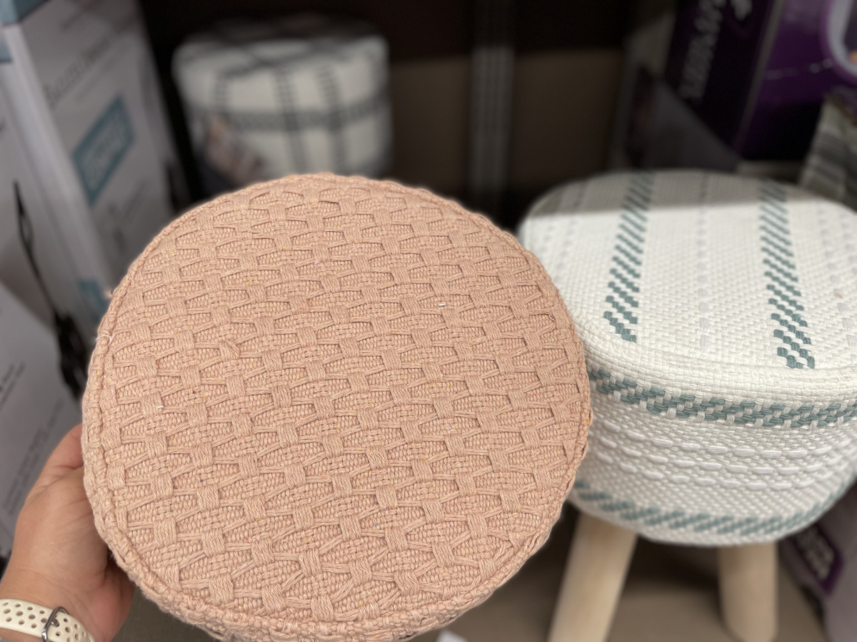 Textured Decorative Ottomans Only 24.99 at ALDI Hip2Save