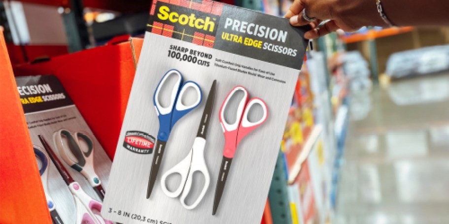 Scotch Precision Ultra Edge Scissors 3-Pack Only $8 on Amazon (Reg. $18)