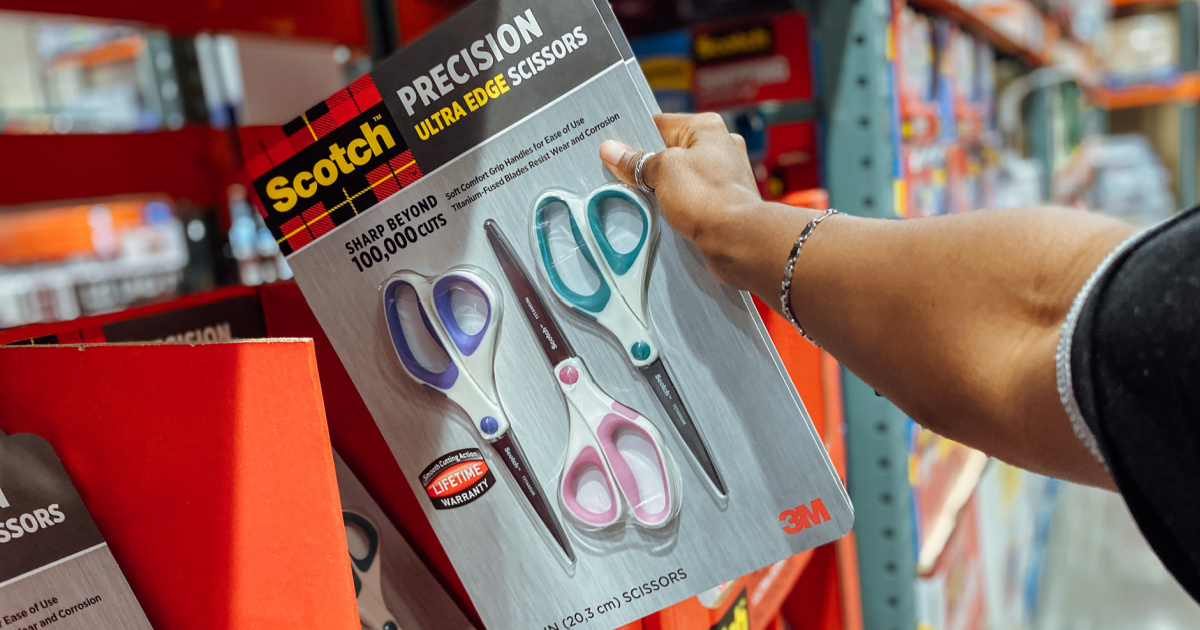 Scotch Precision Ultra Edge Scissors 3-Pack Only $5.99 at Costco (Regularly  $10)