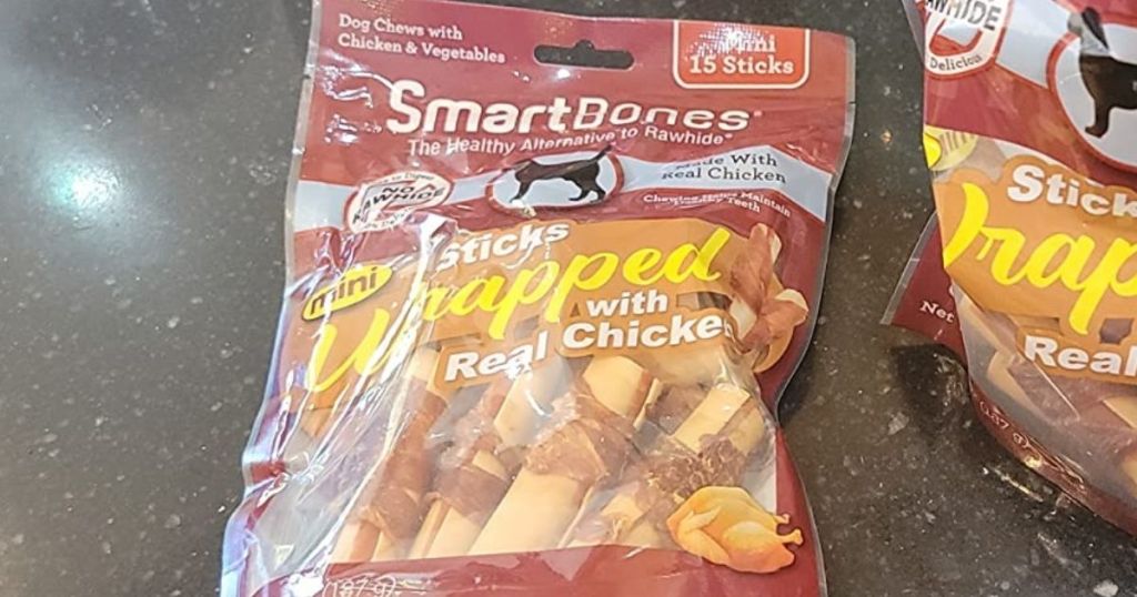 bag of SmartBones Chicken Wrapped Sticks