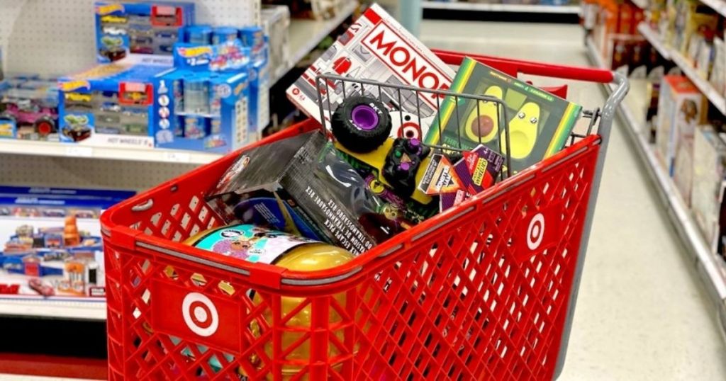 Target Shopping Cart with Toys
