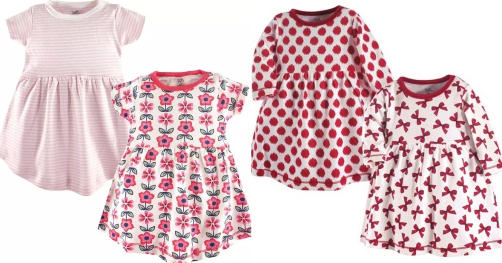 2 pack dresses from touched by nature with bows and flowers