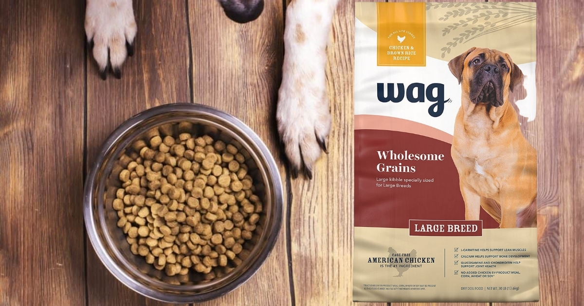 Wag Wholesome Grains Dog Food 30-Pound Bag Only $15.49 Shipped on Amazon (Regularly $44)